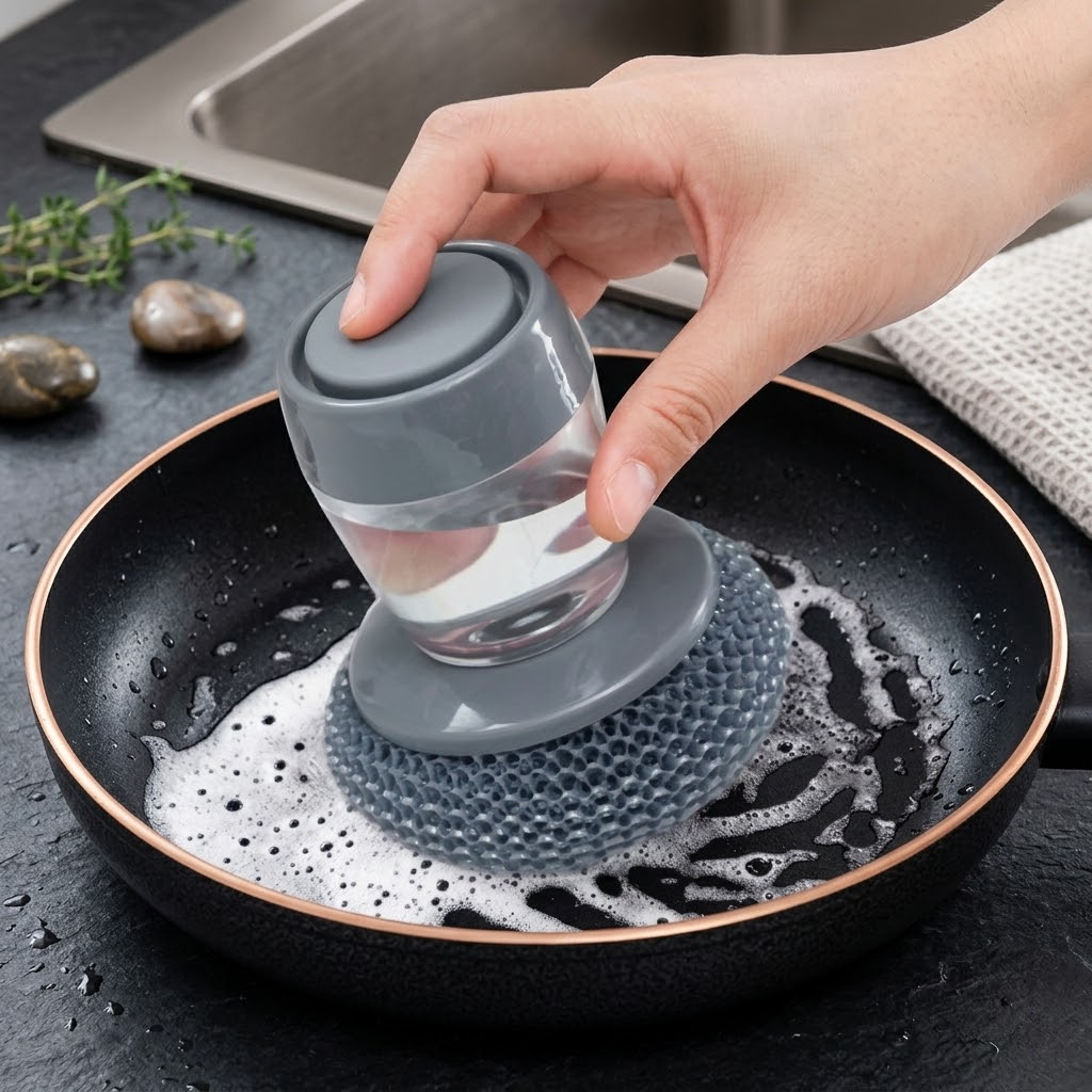 Liquid Adding Pot Washing Brush